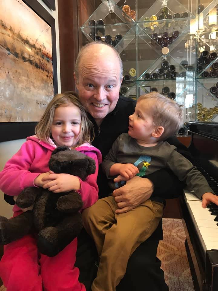With my beautiful grandchildren in January, 2019