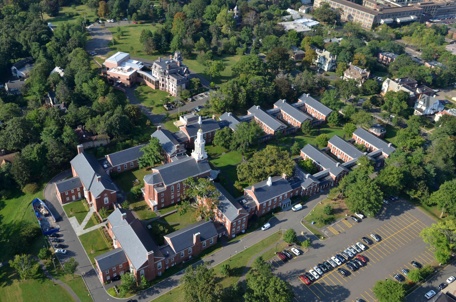 Arial view of the Sterling Divinity Quadrangle