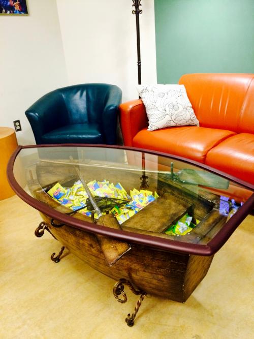 Snack table at the Chaplain's Office