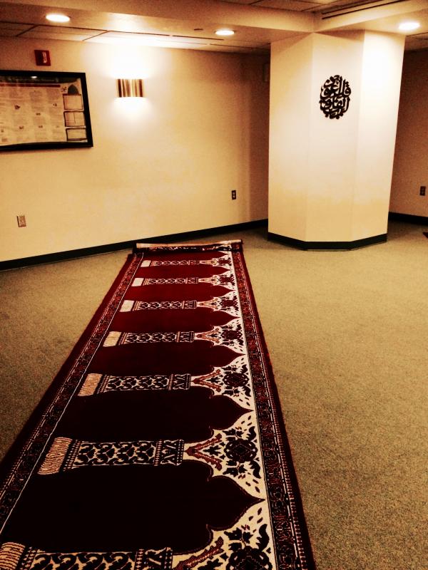 The Muslim prayer room at the Chaplain's Office