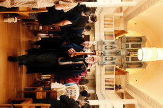 Andrew McGowan leading faculty procession at Opening Convo 2025