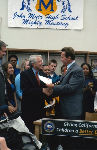 Arnold Schwarzenegger honoring Jack